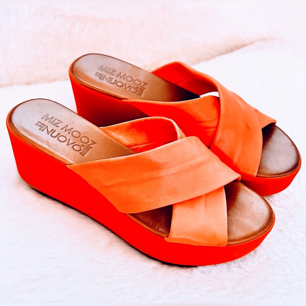 MIZ MOOZ Nuovo Platform Sandals Slides Leather